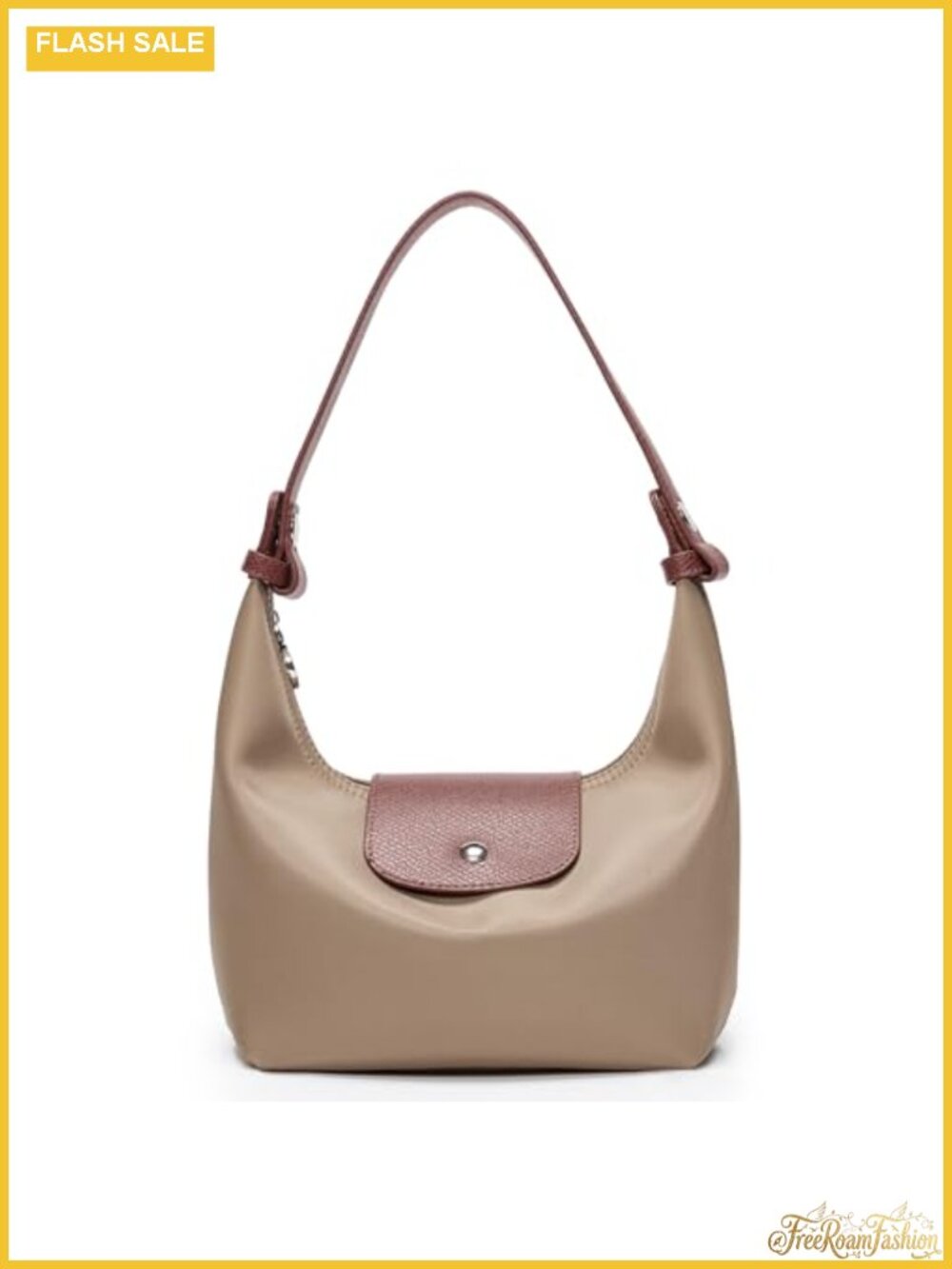Nylon Convertible Crescent Crossbody Bag 3 Ways Water Resistant Mini Purse